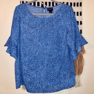 Liz Claiborne Blue Dot Blouse
